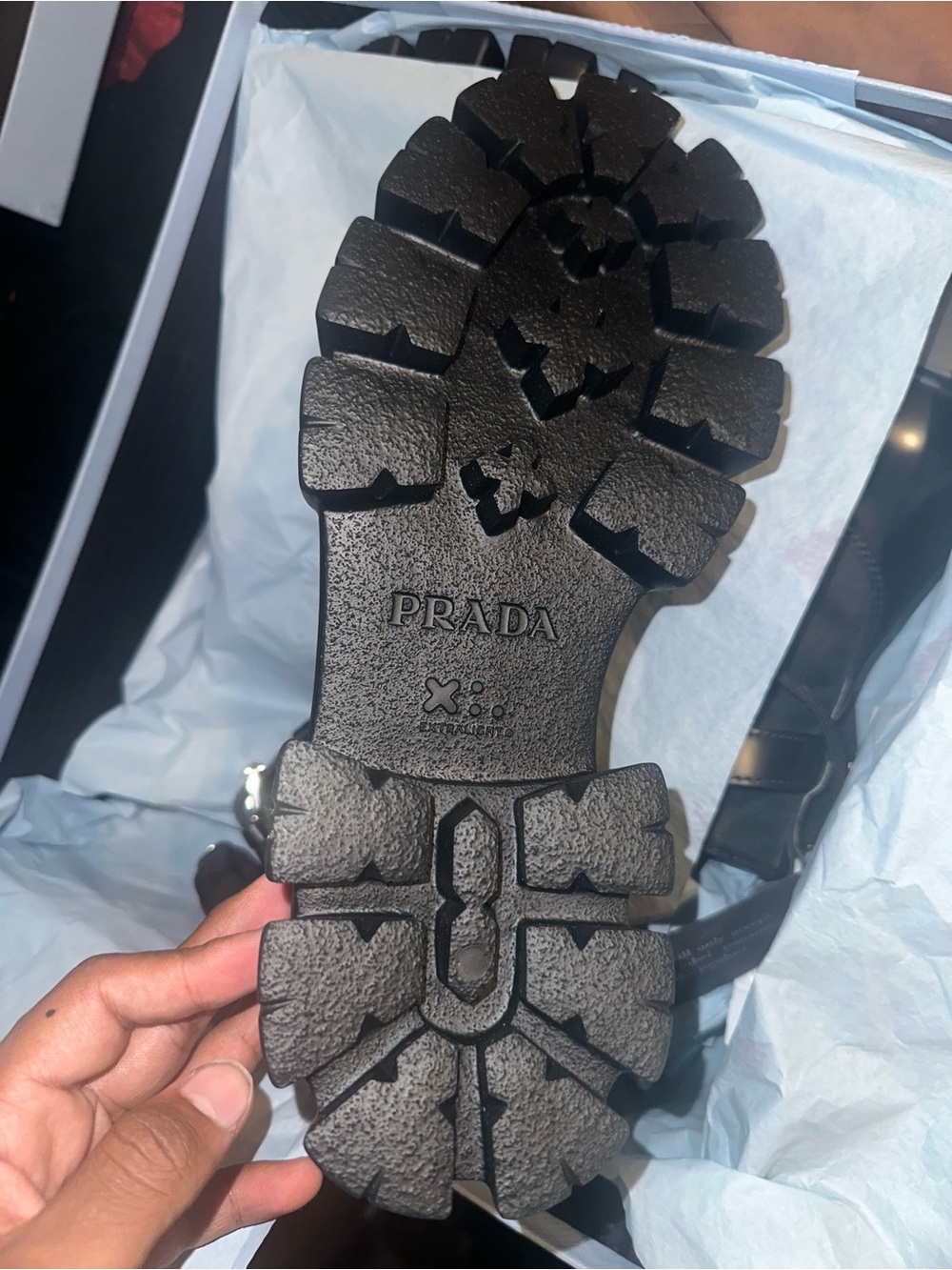Prada Nero Chunky Lug Boot - Picture 2 of 10